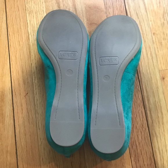 J.Crew Cece Suede Ballet Flat - Green - Size 8.5 - Picture 5 of 7